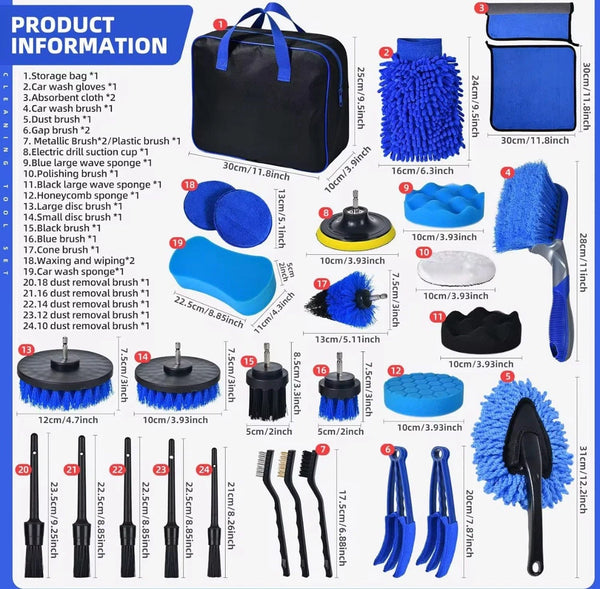 The Ultimate 29 Piece All-In-One Car Cleaning Solution