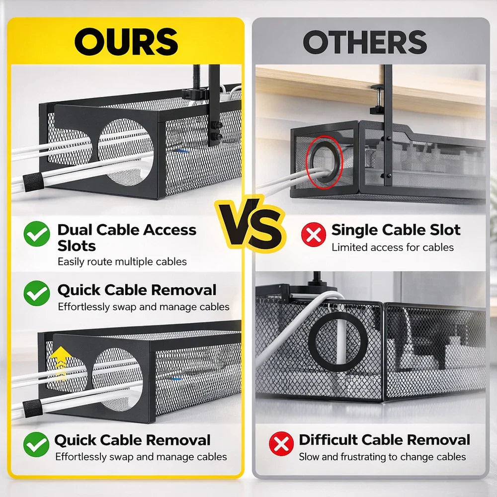 Premium 25” Cable Management Tray for Modern Workspaces